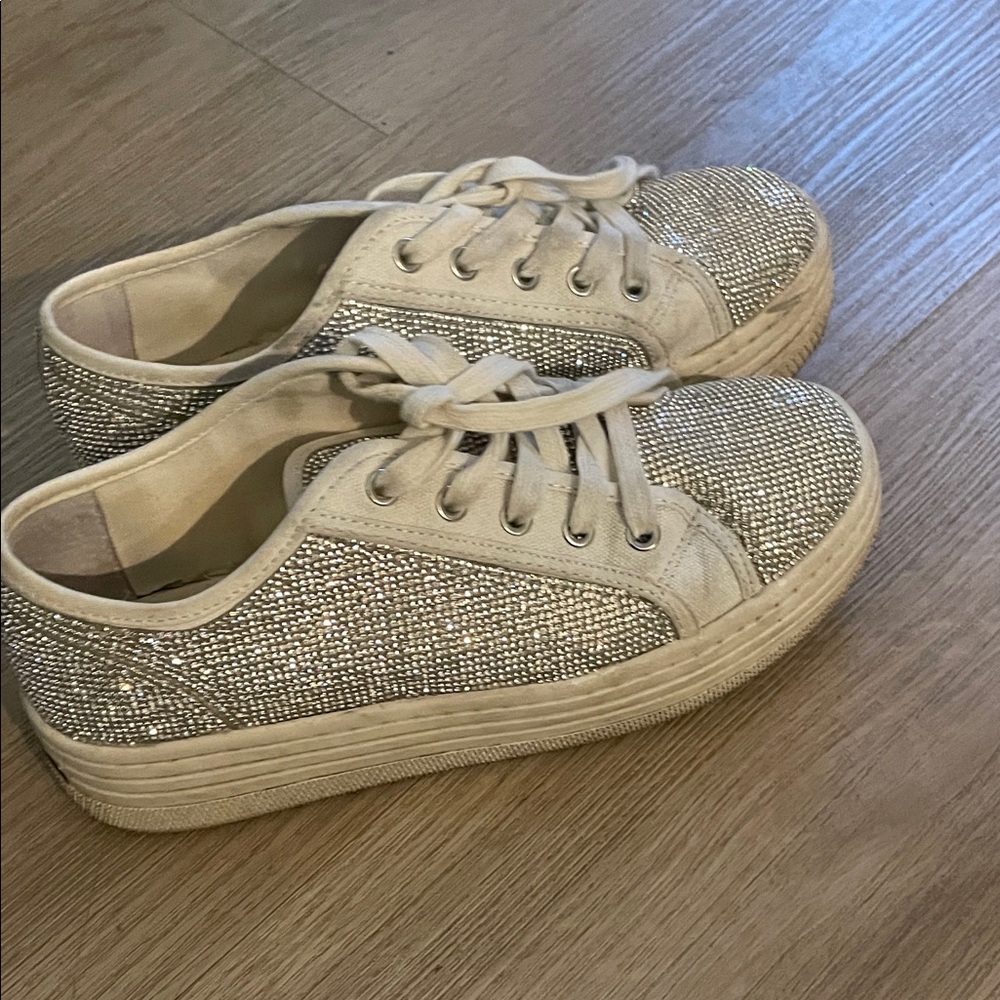 Steve Madden Sparkly Sneakers - Size 8 - Fair/Used Condition